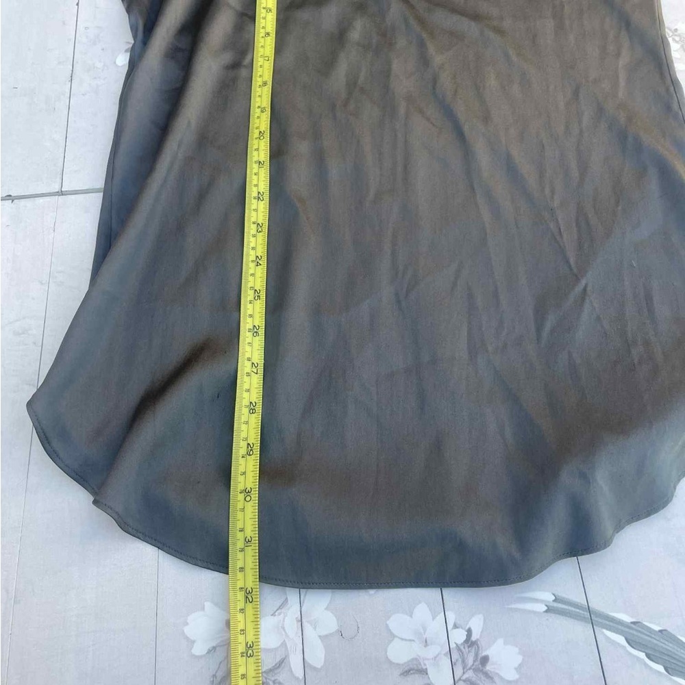 Schumacher Chic Satin Mini Dress in Charcoal - Picture 6 of 6